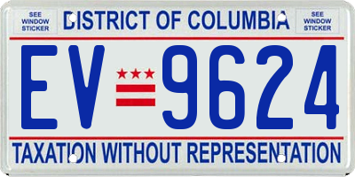 DC license plate EV9624