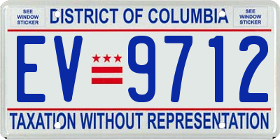 DC license plate EV9712