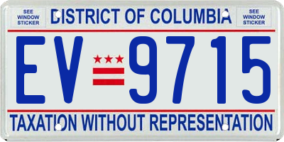 DC license plate EV9715