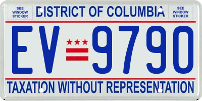 DC license plate EV9790