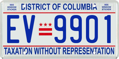 DC license plate EV9901