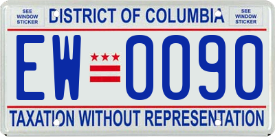DC license plate EW0090