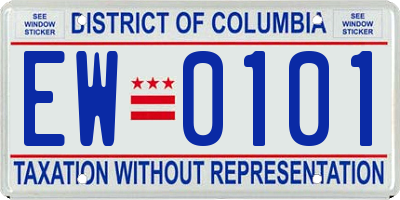 DC license plate EW0101