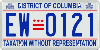 DC license plate EW0121