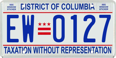 DC license plate EW0127