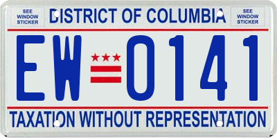 DC license plate EW0141