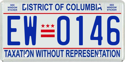 DC license plate EW0146