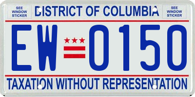 DC license plate EW0150