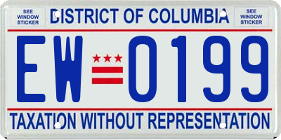 DC license plate EW0199