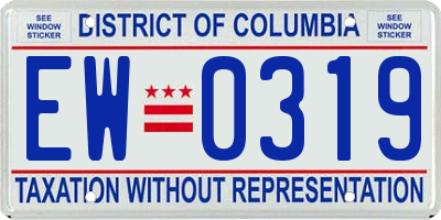 DC license plate EW0319