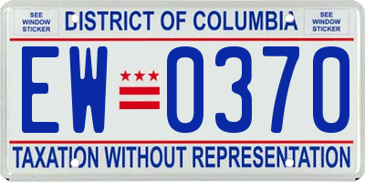 DC license plate EW0370