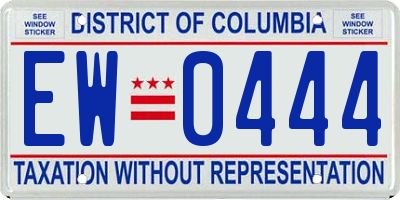 DC license plate EW0444