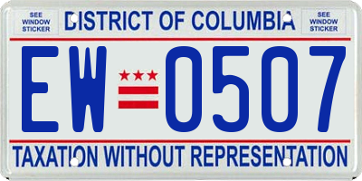 DC license plate EW0507