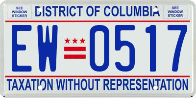 DC license plate EW0517