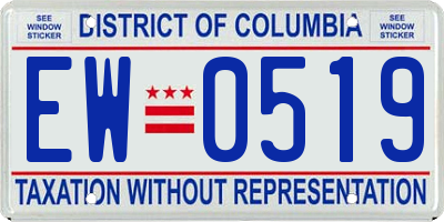 DC license plate EW0519