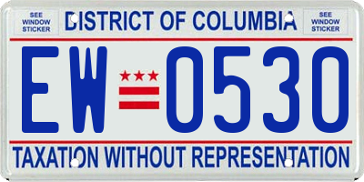 DC license plate EW0530