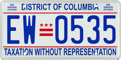 DC license plate EW0535