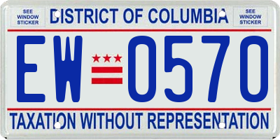 DC license plate EW0570