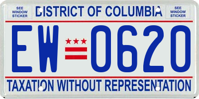 DC license plate EW0620