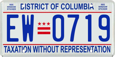 DC license plate EW0719
