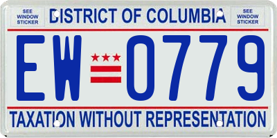 DC license plate EW0779