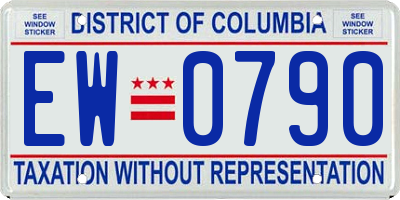 DC license plate EW0790