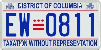 DC license plate EW0811