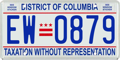 DC license plate EW0879