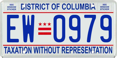 DC license plate EW0979