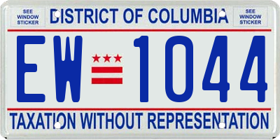 DC license plate EW1044