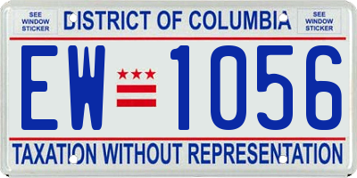 DC license plate EW1056