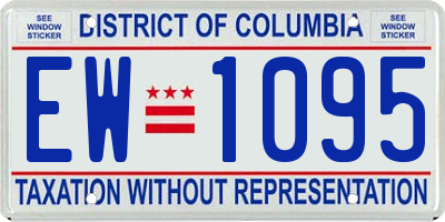 DC license plate EW1095