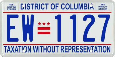 DC license plate EW1127