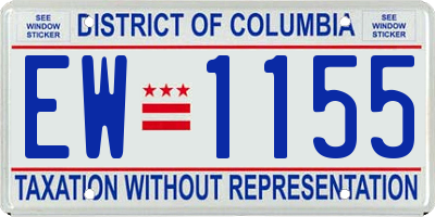 DC license plate EW1155