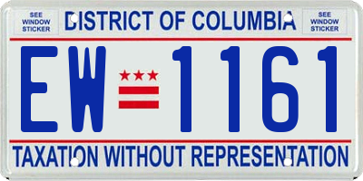 DC license plate EW1161