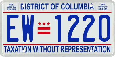 DC license plate EW1220