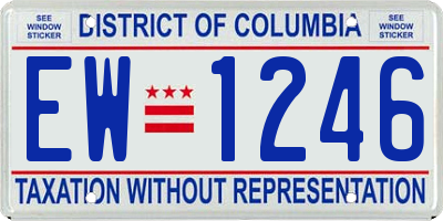 DC license plate EW1246