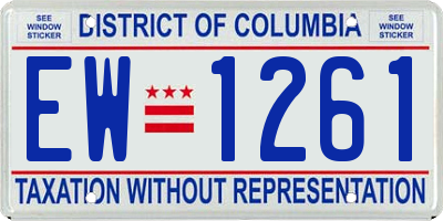 DC license plate EW1261