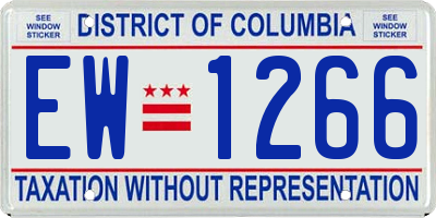 DC license plate EW1266