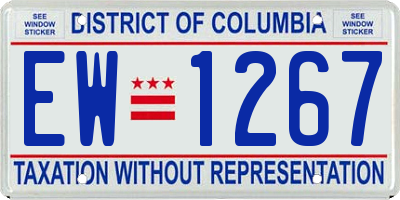 DC license plate EW1267