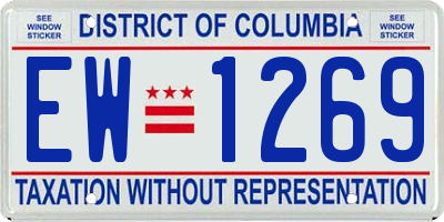 DC license plate EW1269