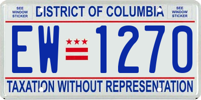 DC license plate EW1270