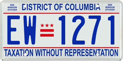 DC license plate EW1271