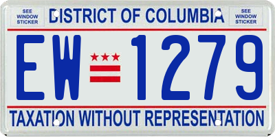 DC license plate EW1279