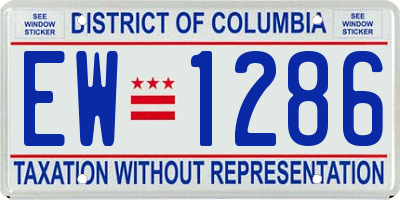 DC license plate EW1286