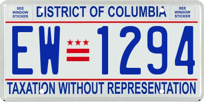 DC license plate EW1294