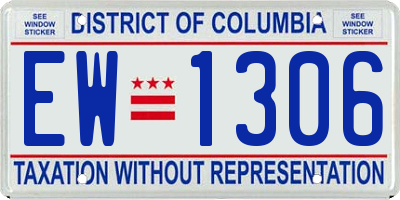 DC license plate EW1306