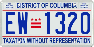 DC license plate EW1320