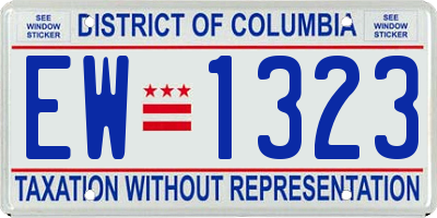 DC license plate EW1323
