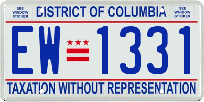 DC license plate EW1331